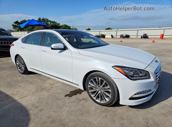 KMHGN4JE8GU127529 2016 HYUNDAI GENESIS Белый Передняя правая четверть