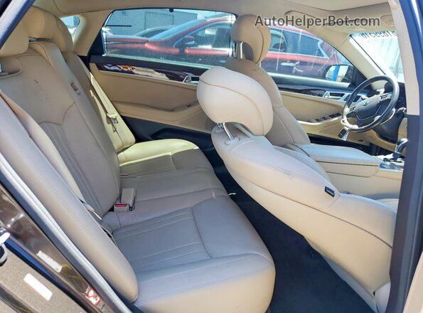 KMHGN4JEXHU176815 2017 GENESIS G80 Brown Rear seats view