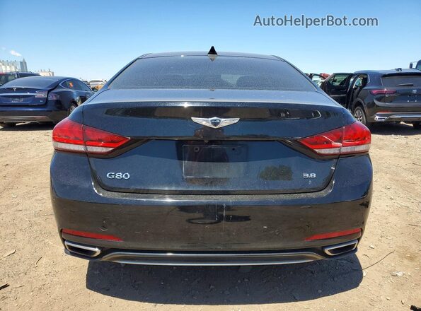 KMHGN4JEXJU215974 2018 GENESIS G80 Black Rear view