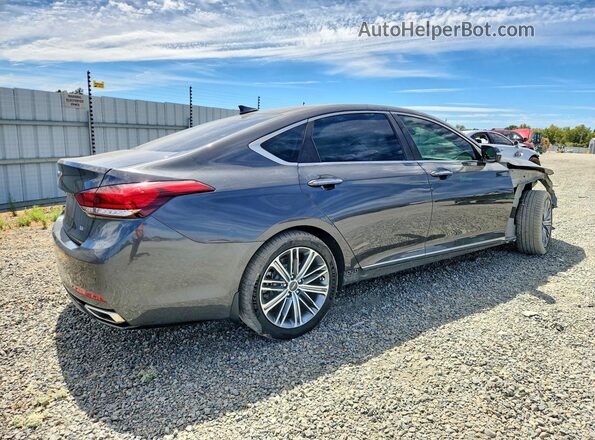 KMHGN4JEXJU216803 2018 GENESIS G80 Black Задня права чверть