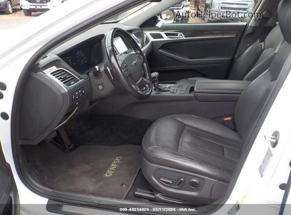 KMHGN4JEXJU233391 2018 GENESIS G80 White Widok wnętrza z przodu