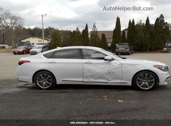 KMHGN4JEXJU233391 2018 GENESIS G80 White Widok z przodu