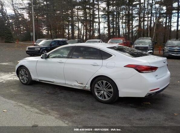 KMHGN4JEXJU233391 2018 GENESIS G80 White Tył lewy