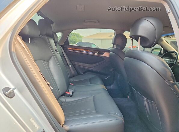 KMHGN4JEXJU235447 2018 GENESIS G80 Silver Rear seats view