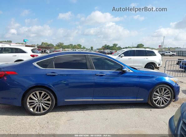 KMHGN4JF1HU179501 2017 GENESIS G80 Blue Vista interior trasera
