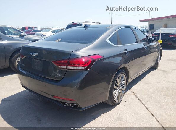 KMHGN4JF2JU266314 2018 GENESIS G80 Gray Задня права чверть