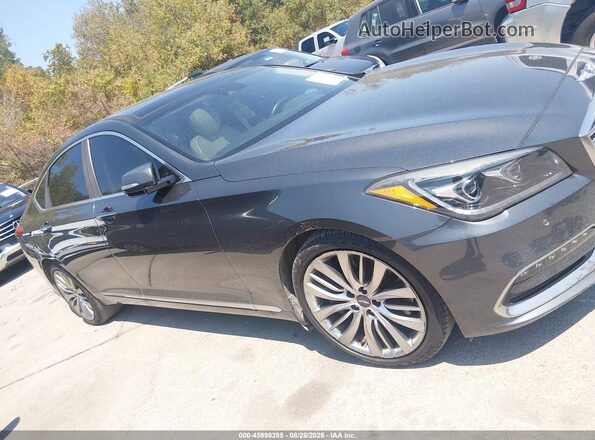 KMHGN4JF2JU266314 2018 GENESIS G80 Gray Вид задньої частини салону