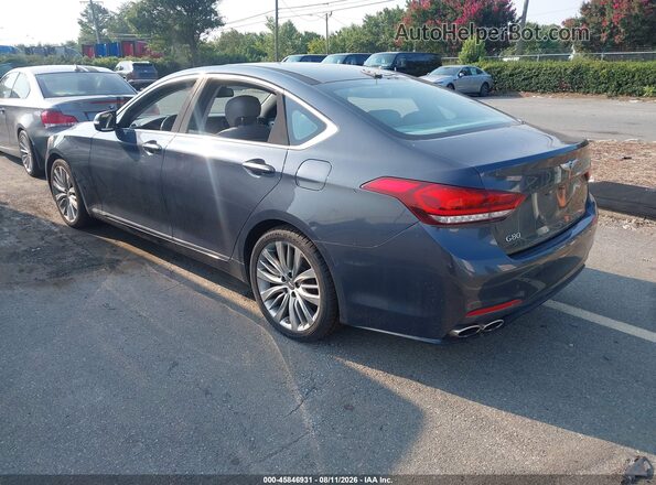 KMHGN4JF7HU204983 2017 GENESIS G80 Синий Задняя левая четверть