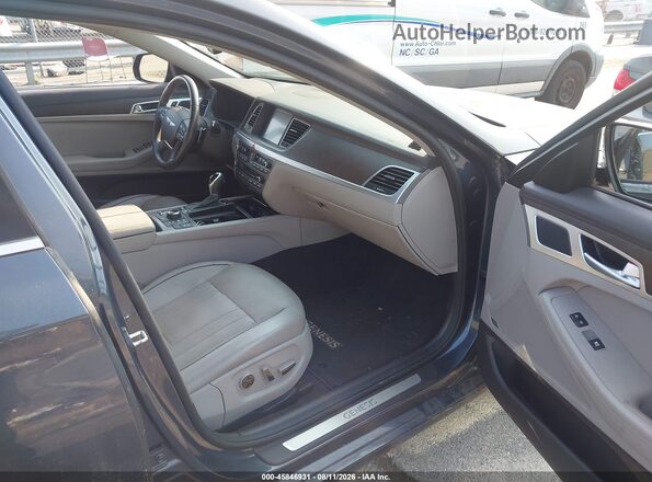 KMHGN4JF7HU204983 2017 GENESIS G80 Синий Вид салона спереди