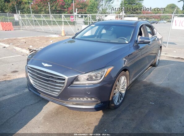 KMHGN4JF7HU204983 2017 GENESIS G80 Синий Передняя левая четверть