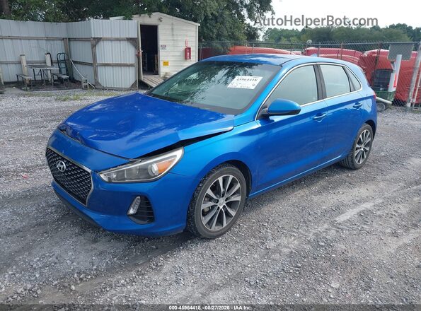 KMHH35LE2JU057496 2018 HYUNDAI ELANTRA GT Blue Առջևի ձախ երեք քառորդ տեսարան