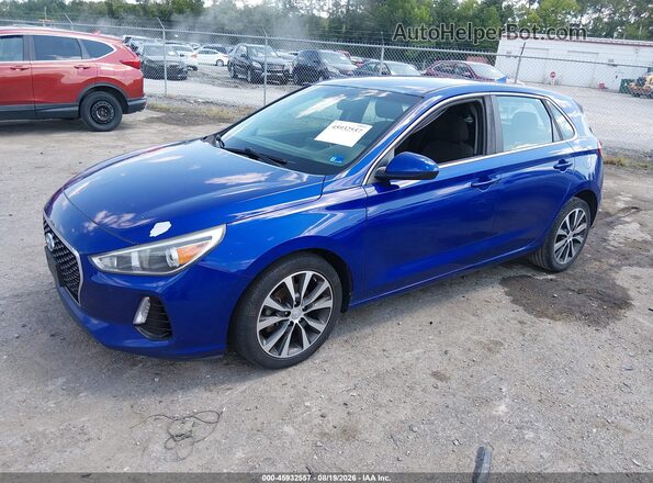 KMHH35LE3KU099256 2019 HYUNDAI ELANTRA GT Blue Передня ліва чверть