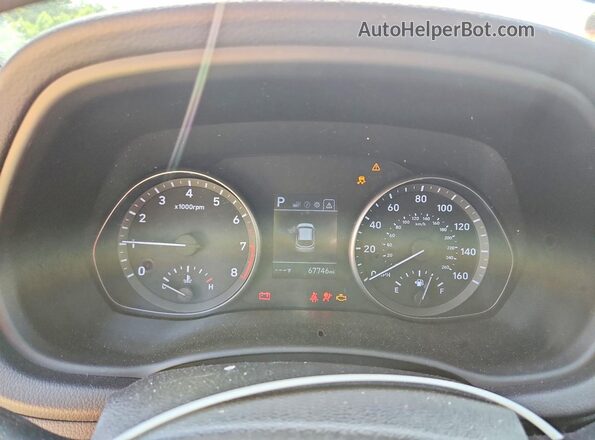 KMHH35LE5KU118583 2019 HYUNDAI ELANTRA Brown Instrument cluster view