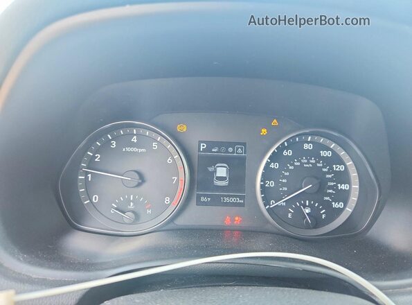 KMHH35LE6KU117619 2019 HYUNDAI ELANTRA Синий Вид щитка приборов