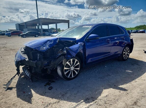 KMHH35LEXKU100340 2019 HYUNDAI ELANTRA Blue Trasero izquierdo