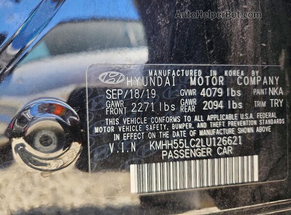 KMHH55LC2LU126621 2020 HYUNDAI ELANTRA Black Engine compartment view