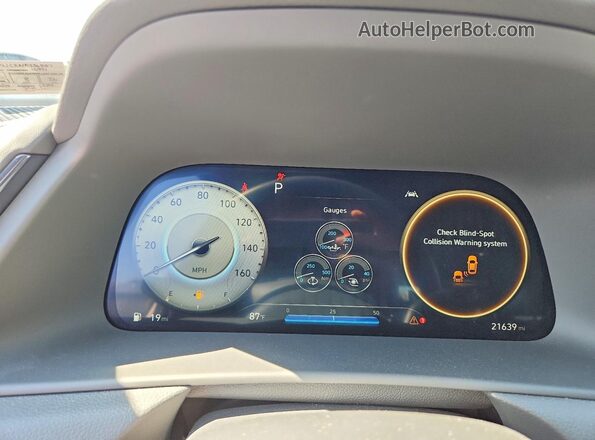 KMHL14JCXNA236887 2022 HYUNDAI SONATA White Вид щитка приладів