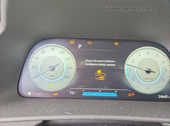 KMHL14JCXPA336863 2023 HYUNDAI SONATA Gray ხელსაწყოთა პანელის ხედი