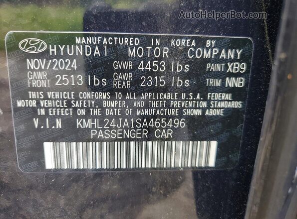 KMHL24JA1SA465496 2025 HYUNDAI SONATA Черный Вид подкапотного пространства