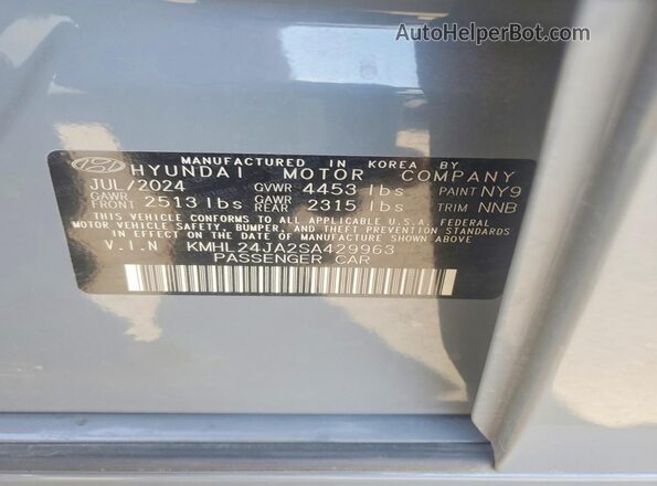 KMHL24JA2SA429963 2025 HYUNDAI SONATA Blue Вид підкапотного простору