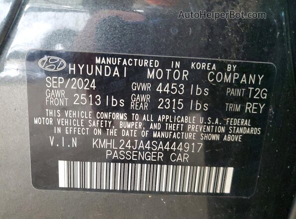 KMHL24JA4SA444917 2025 HYUNDAI SONATA Charcoal Շարժիչի բաժամունքի տեսք