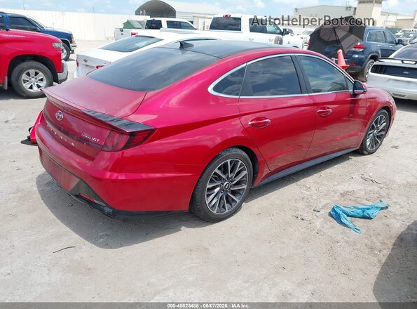 KMHL34J25MA157336 2021 HYUNDAI SONATA Красный Задняя правая четверть