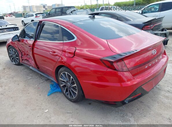 KMHL34J25MA157336 2021 HYUNDAI SONATA Красный Задняя левая четверть