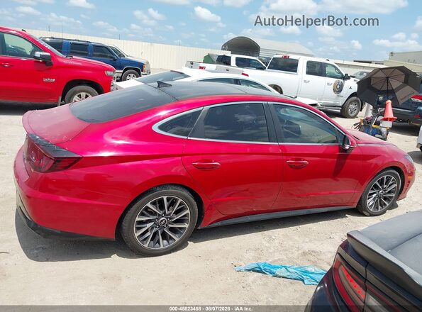 KMHL34J25MA157336 2021 HYUNDAI SONATA Красный Вид задней части салона