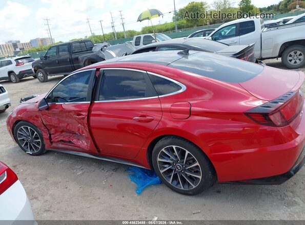 KMHL34J25MA157336 2021 HYUNDAI SONATA Красный Панорамный вид салона 360°