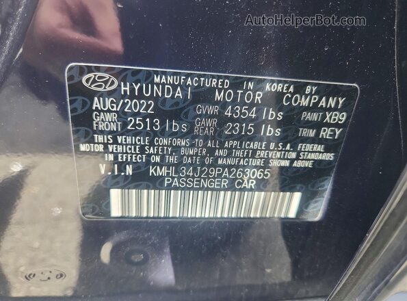 KMHL34J29PA263065 2023 HYUNDAI SONATA Blue Engine compartment view