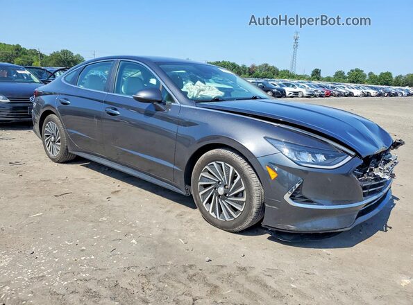 KMHL34JJ0MA032509 2021 HYUNDAI SONATA Серый Передняя правая четверть
