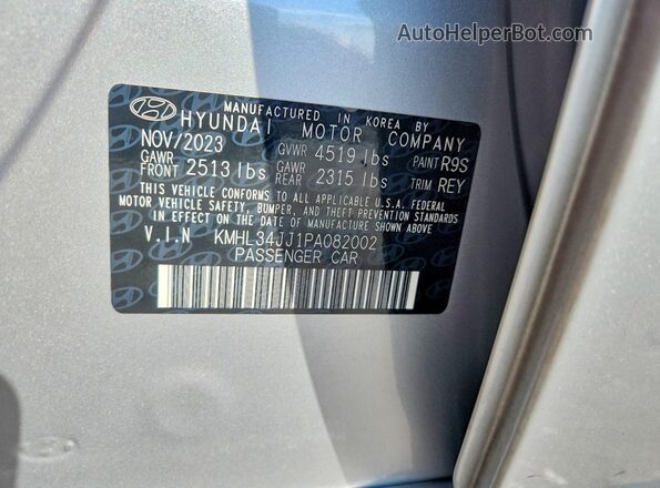 KMHL34JJ1PA082002 2023 HYUNDAI SONATA Silver Widok komory silnika