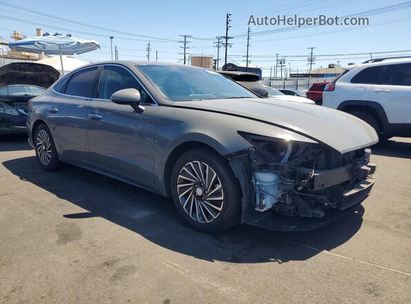 KMHL34JJ3LA009997 2020 HYUNDAI SONATA Gray Delantero derecho