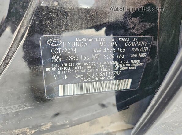 KMHL34JJ5SA112787 2025 HYUNDAI SONATA Черный Вид наклейки с VIN-кодом