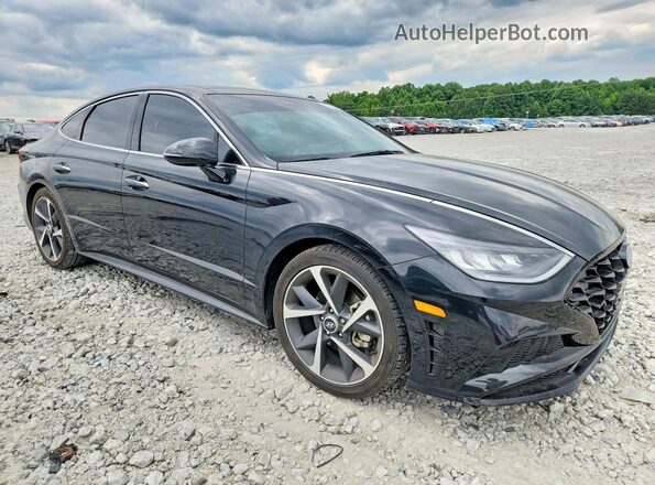 KMHL44J20PA272153 2023 HYUNDAI SONATA Черный Передняя правая четверть