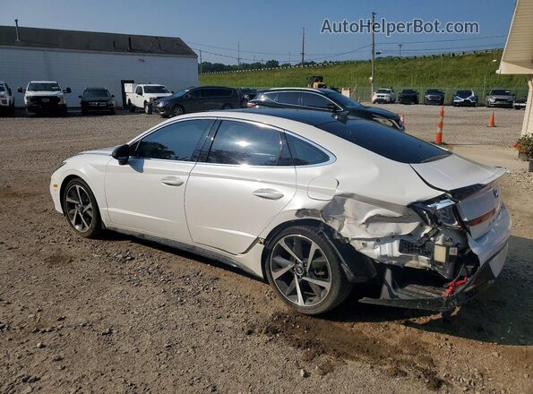KMHL44J22NA213330 2022 HYUNDAI SONATA Белый Задняя левая четверть