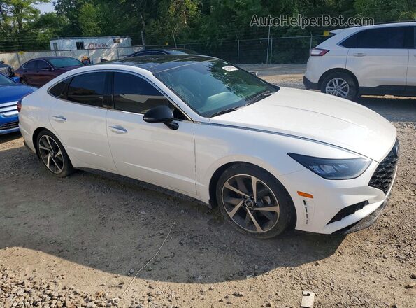 KMHL44J22NA213330 2022 HYUNDAI SONATA Белый Передняя правая четверть