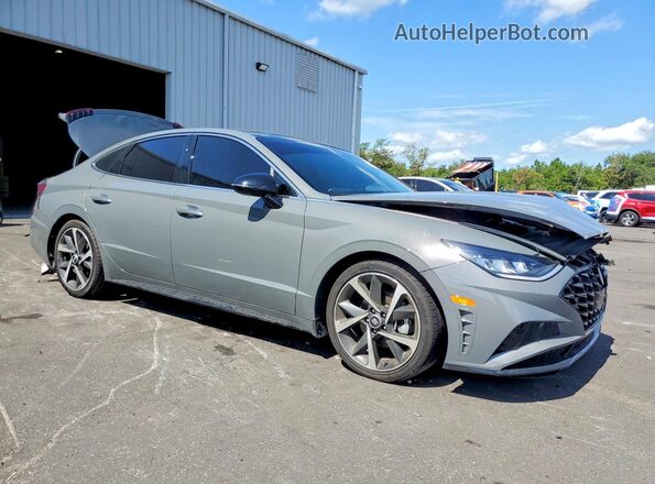 KMHL44J25NA221194 2022 HYUNDAI SONATA Серый Передняя правая четверть