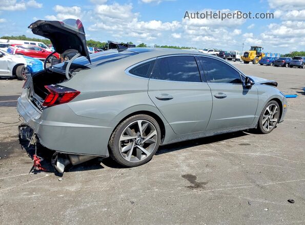 KMHL44J25NA221194 2022 HYUNDAI SONATA Серый Задняя правая четверть