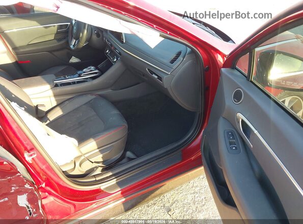 KMHL44J25PA280944 2023 HYUNDAI SONATA Red Вид салону спереду