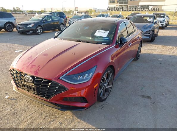 KMHL44J25PA280944 2023 HYUNDAI SONATA Red Передня ліва чверть