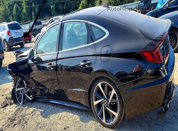 KMHL44J2XNA208716 2022 HYUNDAI SONATA Black Rear left