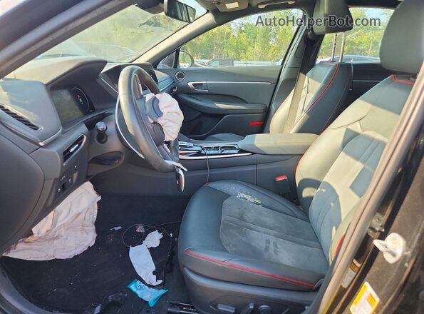 KMHL44J2XNA208716 2022 HYUNDAI SONATA Black Front interior view