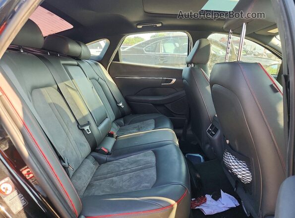 KMHL44J2XNA208716 2022 HYUNDAI SONATA Black Rear seats view