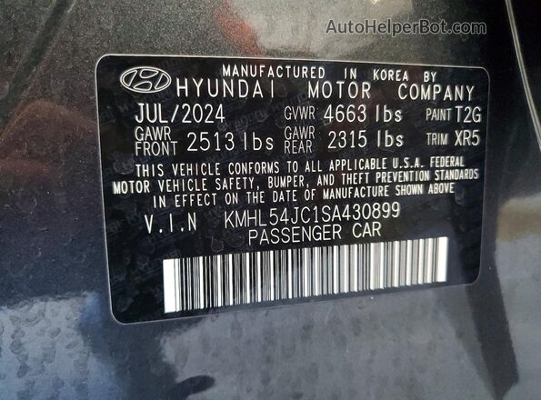 KMHL54JC1SA430899 2025 HYUNDAI SONATA Gray Շարժիչի բաժամունքի տեսք