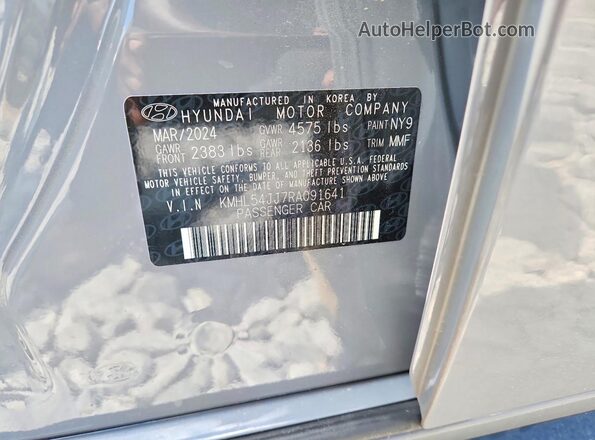 KMHL54JJ7RA091641 2024 HYUNDAI SONATA Серебряный Вид подкапотного пространства