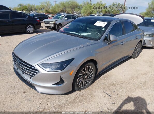 KMHL54JJ9MA036617 2021 HYUNDAI SONATA Silver წინა მარცხენა ხედი სამი მეოთხედიდან