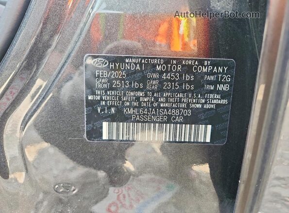 KMHL64JA1SA488703 2025 HYUNDAI SONATA Gray VIN sticker view