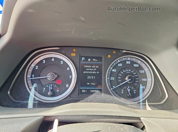 KMHL64JA2MA147457 2021 HYUNDAI SONATA Black Вид щитка приладів