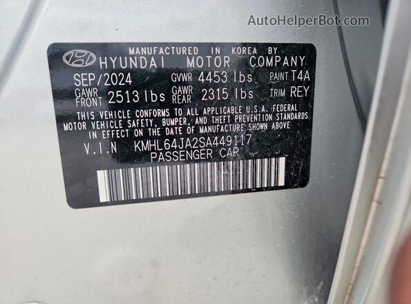 KMHL64JA2SA449117 2025 HYUNDAI SONATA Silver Շարժիչի բաժամունքի տեսք